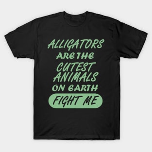 Alligators crocodile lizards funny animal saying T-Shirt